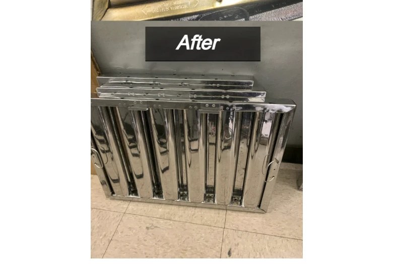 After — clean grease filter